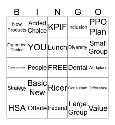 BINGO Card