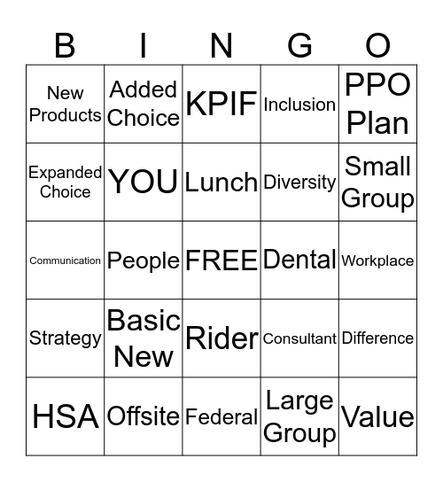 BINGO Card