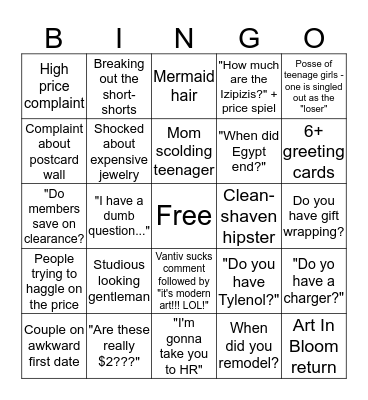 The Store at MIA Bingo Card