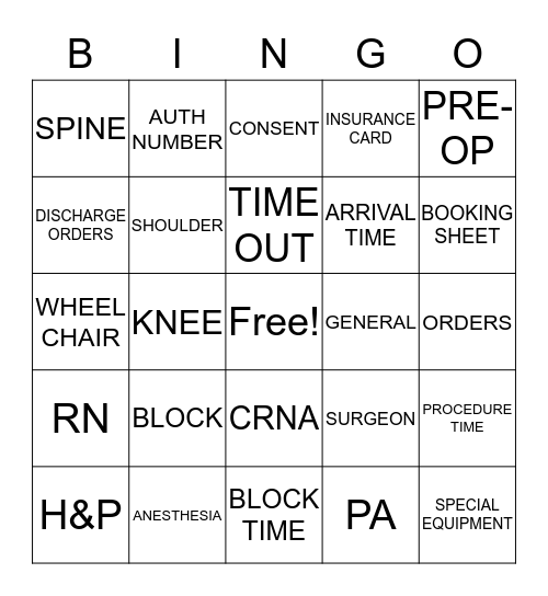 PATIENT EXPERIENCE NIGHT  Bingo Card