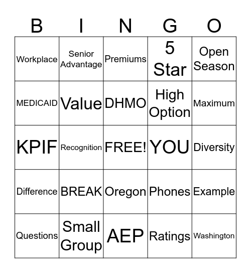 BINGO Card