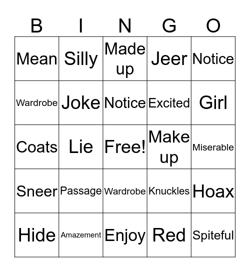 Eli Bingo Card