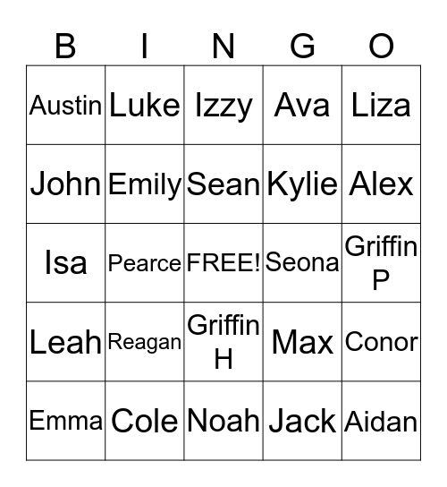 Student Appreciation Bingo Card