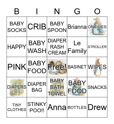 BABY SHOWER Bingo Card