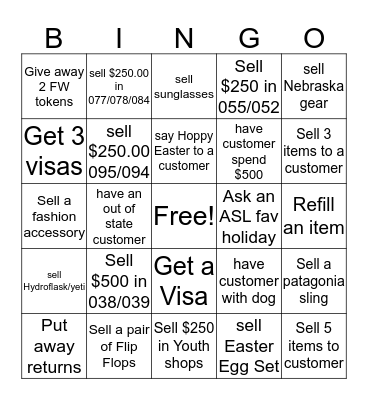 Scheels Easter Bingo #hoppy #easter Bingo Card