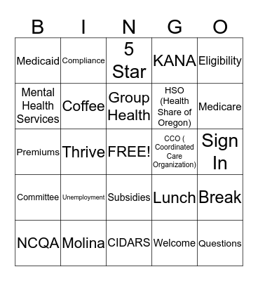 Bingo Card