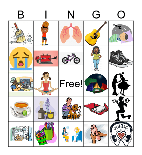 Mental Health Bingo Card