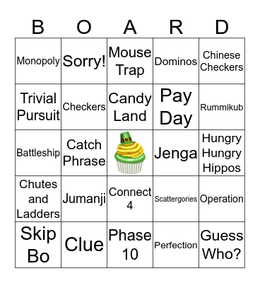 80th Birthday Game Night Bingo Card