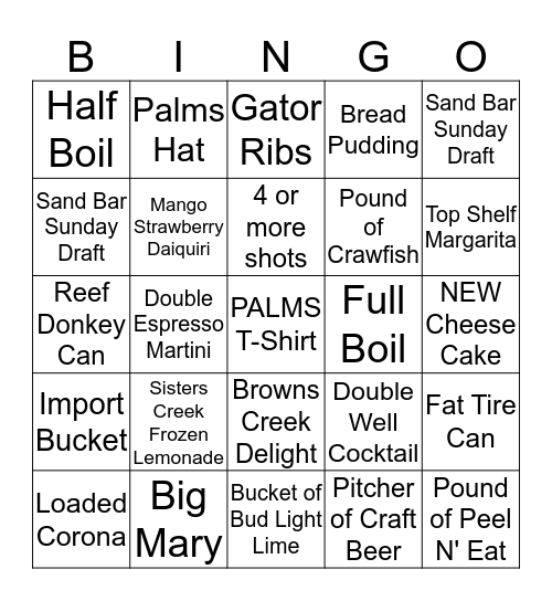 PFC BINGO Card