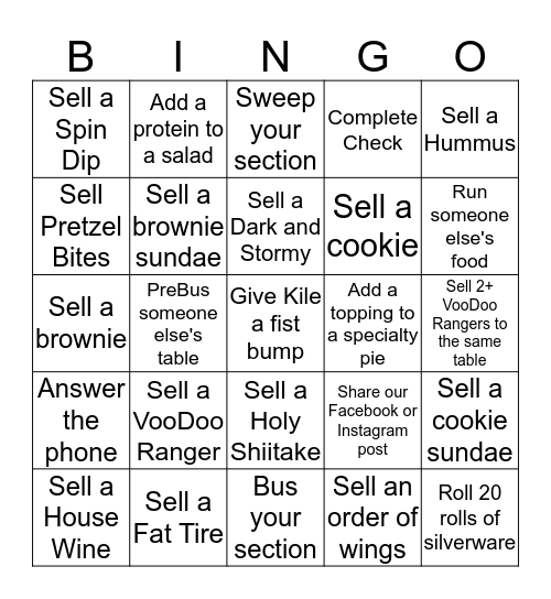 F'OH TWINNY  Bingo Card