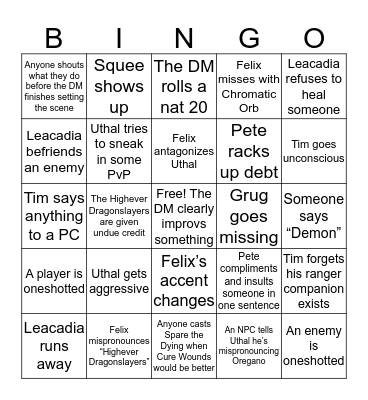 Bingo Maker Bingo Card