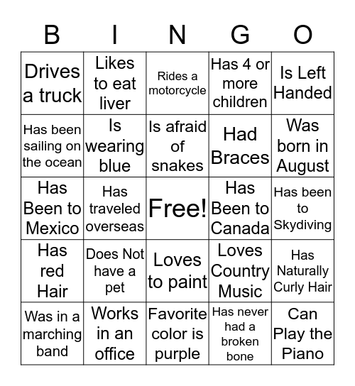 Ladies Tea Bingo Card