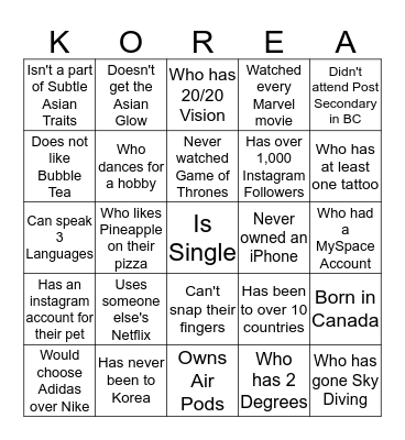 CK 2019 Ice Breaker Bingo Card