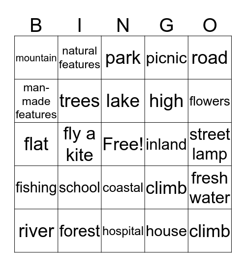 Landscapes (1) Bingo Card