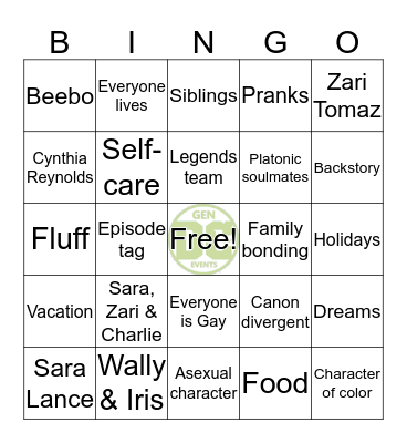 DCTVGen Bingocards Bingo Card