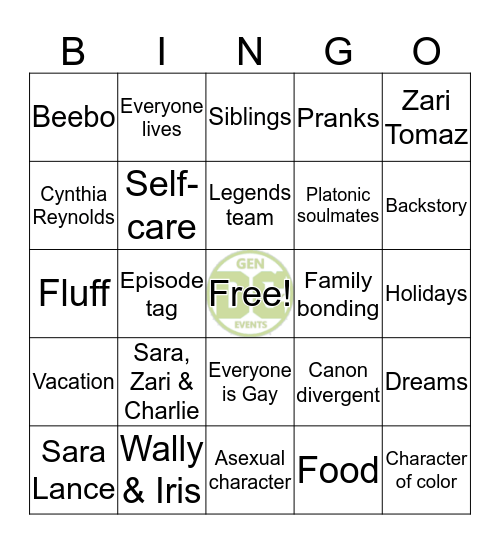 DCTVGen Bingocards Bingo Card