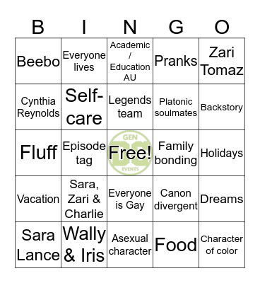 DCTVGen Bingocards Bingo Card