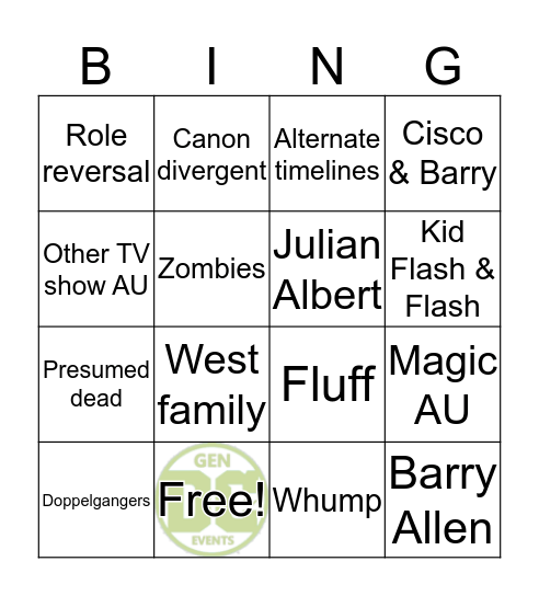 DCTVGen Bingocards Bingo Card