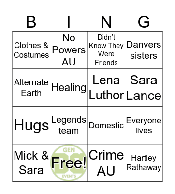 DCTVGen Bingocards Bingo Card