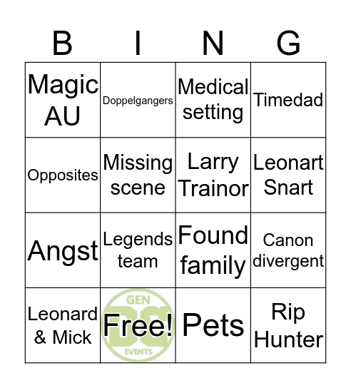 DCTVGen Bingocards Bingo Card