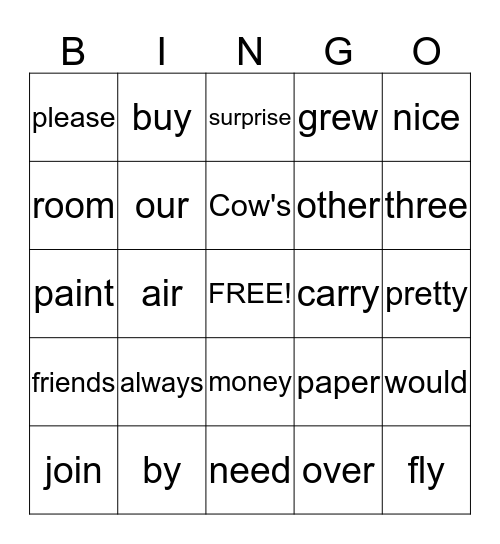Theme 4 Bingo Card