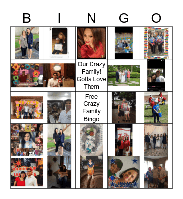 Family Bingo Card