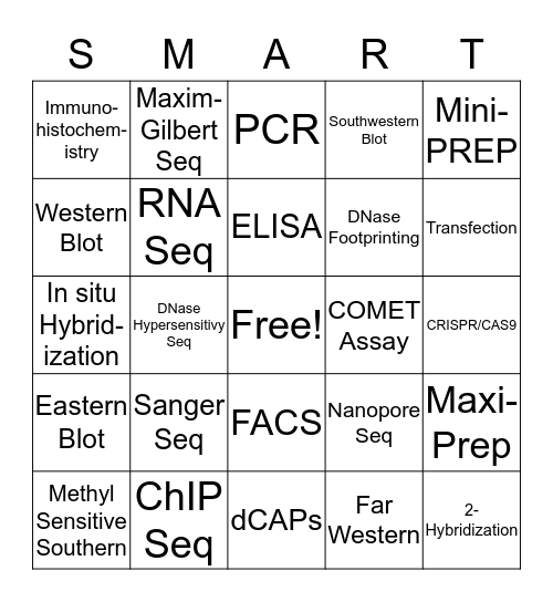 BIO 480 SMART CARDS Bingo Card