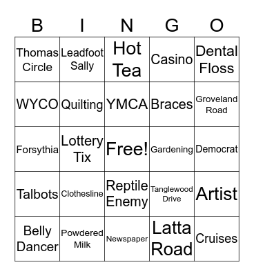DOLLY BINGO Card
