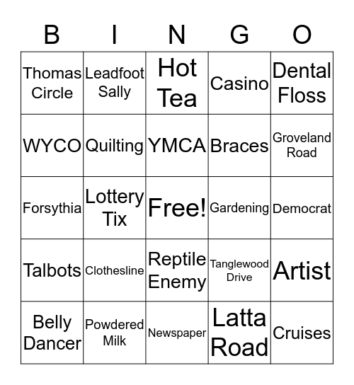 DOLLY BINGO Card