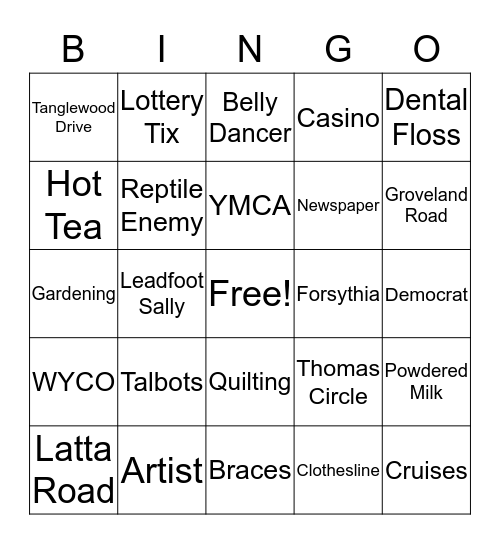 DOLLY BINGO Card