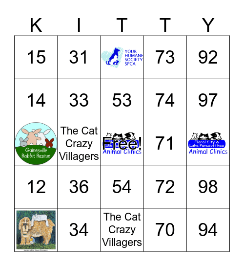 The Cat Crazy Villagers Bingo Card