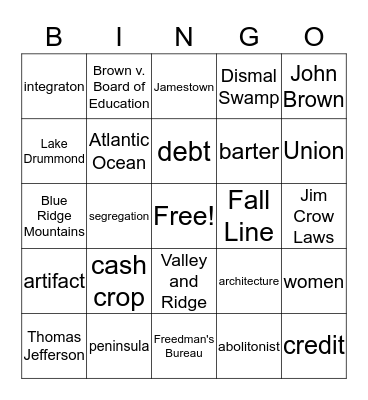 Review Bingo Card