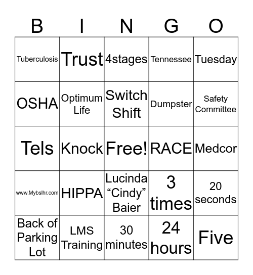 Knowing Cotswold Bingo Card