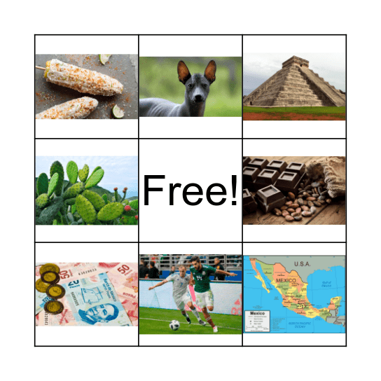 Mexico Bingo Card