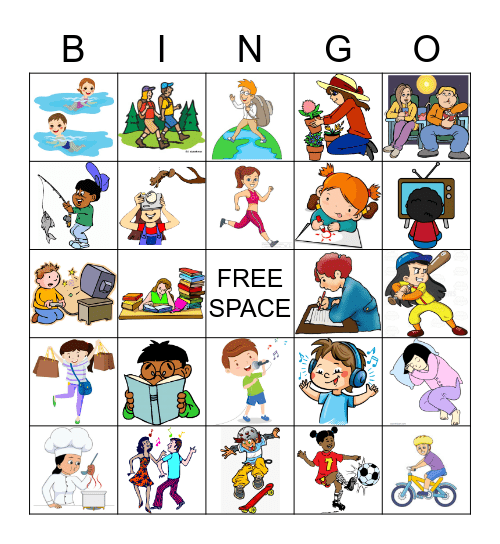 Hobbies Bingp Bingo Card