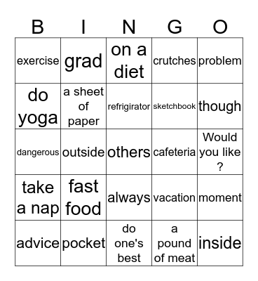 M3 Fun Basic 7 Review Bingo Card