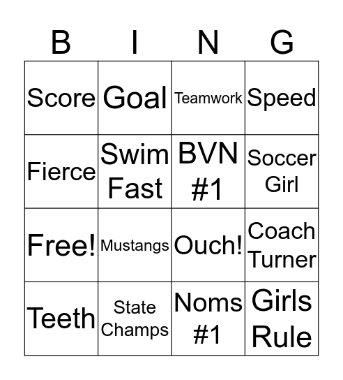 NOM Bingo Card