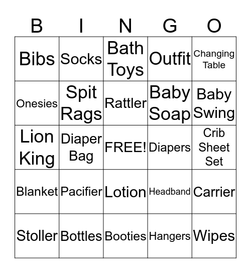 Valerie's  Gifts Bingo Card