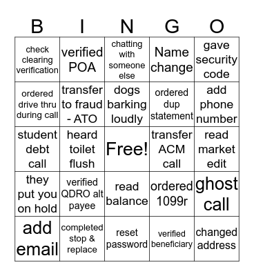 EAW BINGO Card