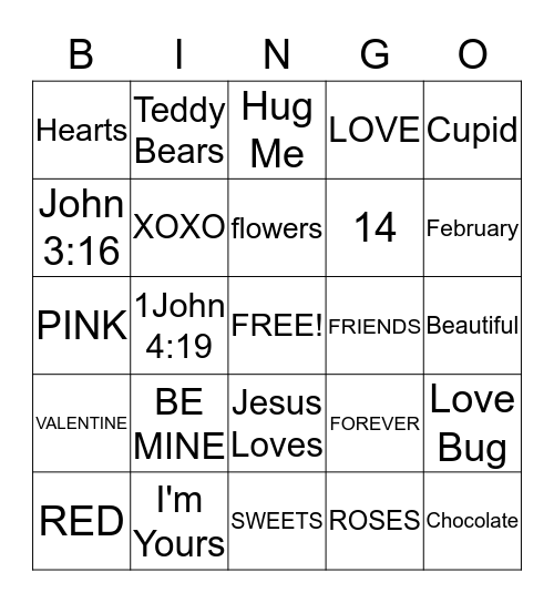HAPPY VALENTINES DAY! Bingo Card