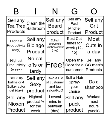 Eastgate Bingo Card