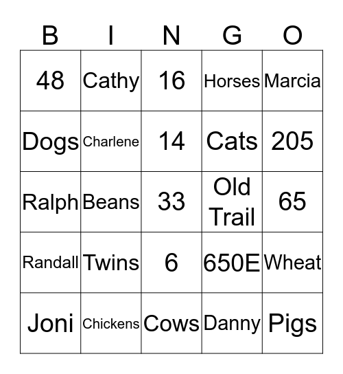 Grandma's 90 Bingo Card