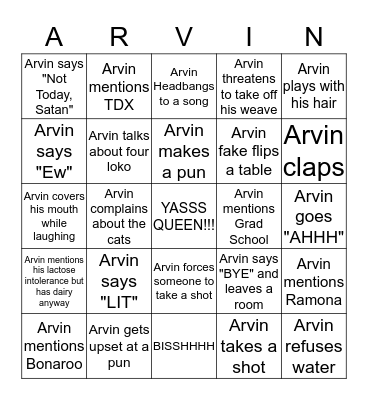 Birthday Bingo!!! Bingo Card