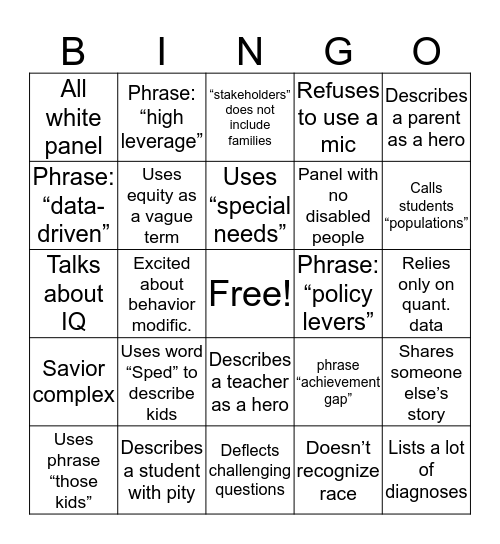 CCSC bingo  Bingo Card