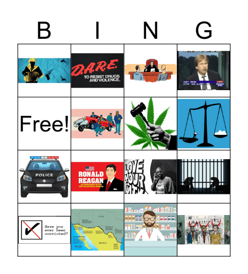 Drug Abuse/ The "War on Drugs" Bingo Card