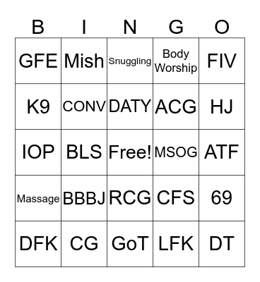 DATE WITH  CHLOE Bingo Card