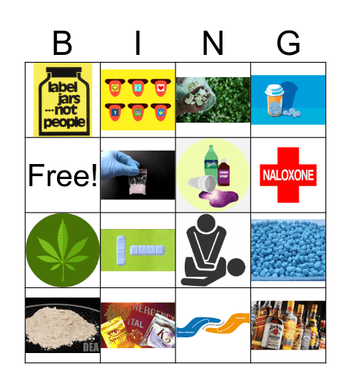 Drug Abuse/ The "War on Drugs" Bingo Card