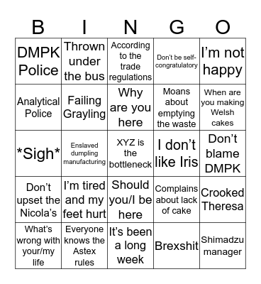 Will Bingo Card