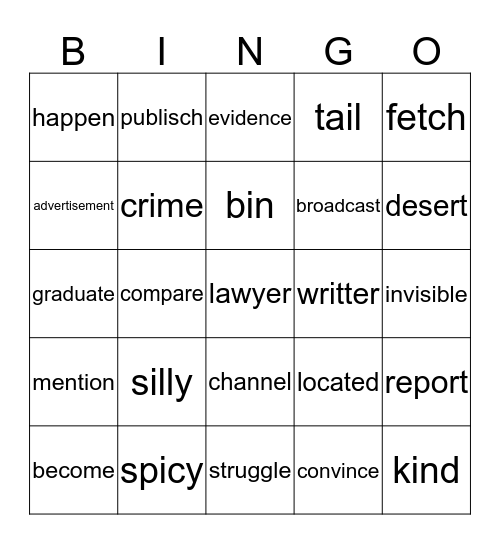 Steping stones theme 7 BK Bingo Card
