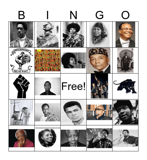 Black POWER Bingo Card